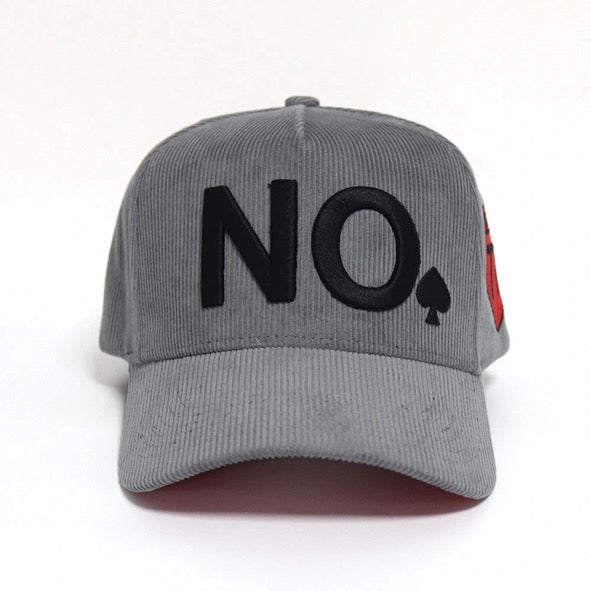 "NO" A-FRAME HAT (GRAY/BLACK/RED)