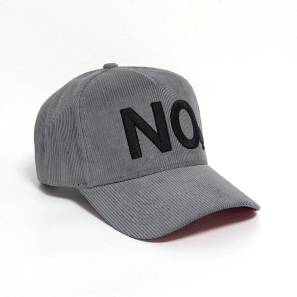 "NO" A-FRAME HAT (GRAY/BLACK/RED)