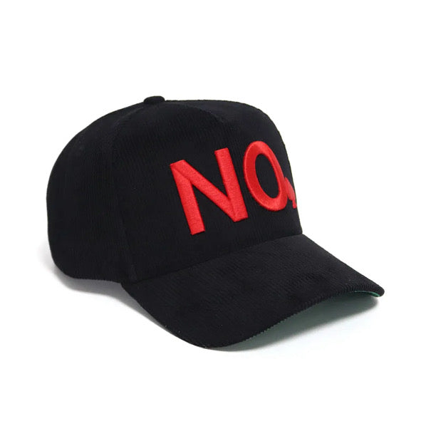 "NO" A-FRAME HAT (BLACK/RED)