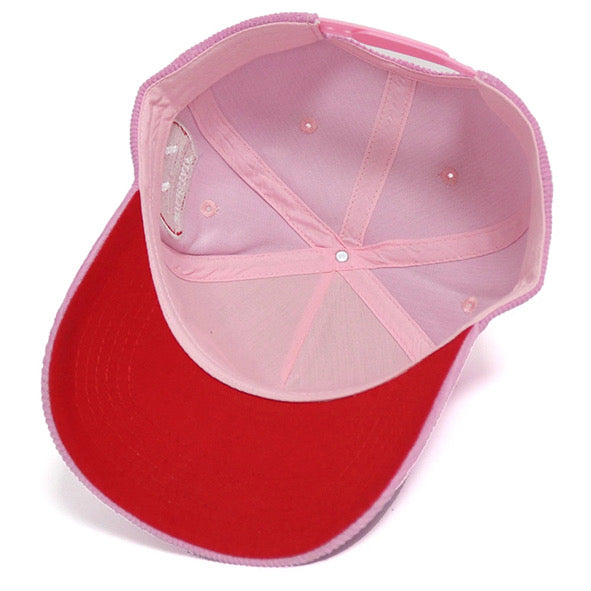 "NO" A-FRAME HAT (PINK/WHITE)